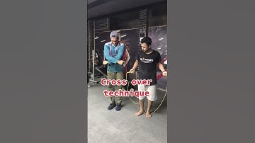 I teach him crossover good form and he got it 👍✅#jumprope #fitness #tutorial #skipping #crossover