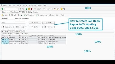 How to Create Query Report Using SQ03, SQ02, SQ01 in SAP ABAP S4/HANA