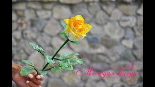 БОКАЛОВИДНАЯ РОЗА из бисера. Часть 1 - ЛИСТЬЯ. Мастер-класс БОКАЛОВИДНАЯ РОЗА из бисера. Часть 1 - ЛИСТЬЯ. Мастер-класс