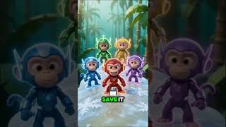 Frozen Banana Bridge ❄️🍌 Super Monkey Rescue Mission!  #youtubeshorts #rescue