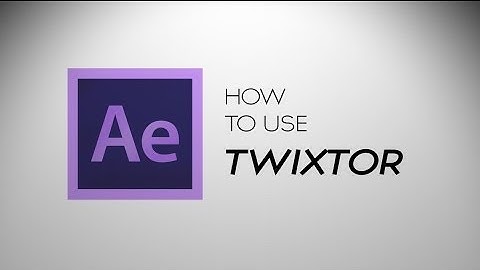 After Effects Tutorial #1: How to use Twixtor