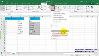 How to insert a radio button or option button in Excel