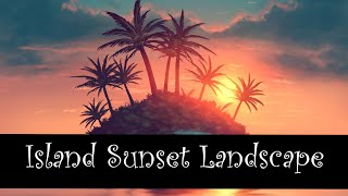 Island Sunset Landscape