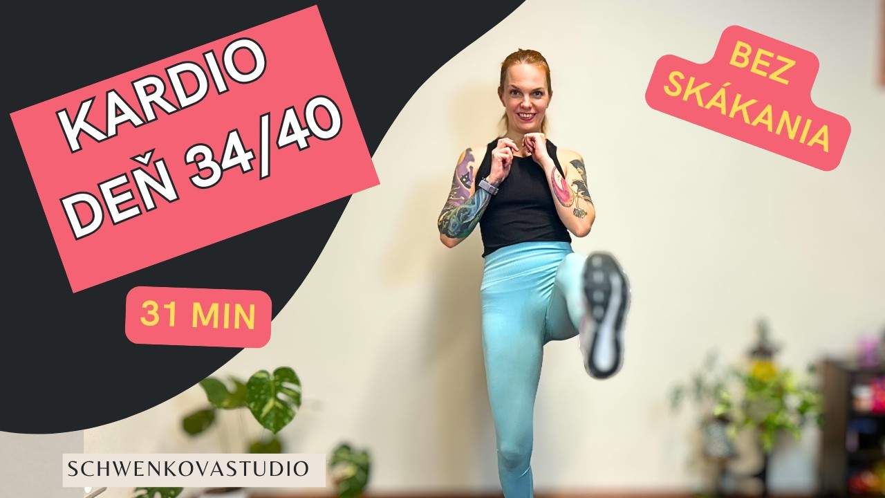 30 min Kardio Bez Skákania a Bez Opakovania Cvikov | Deň 34/40 | FIT RESET – 8 Týždňový Program