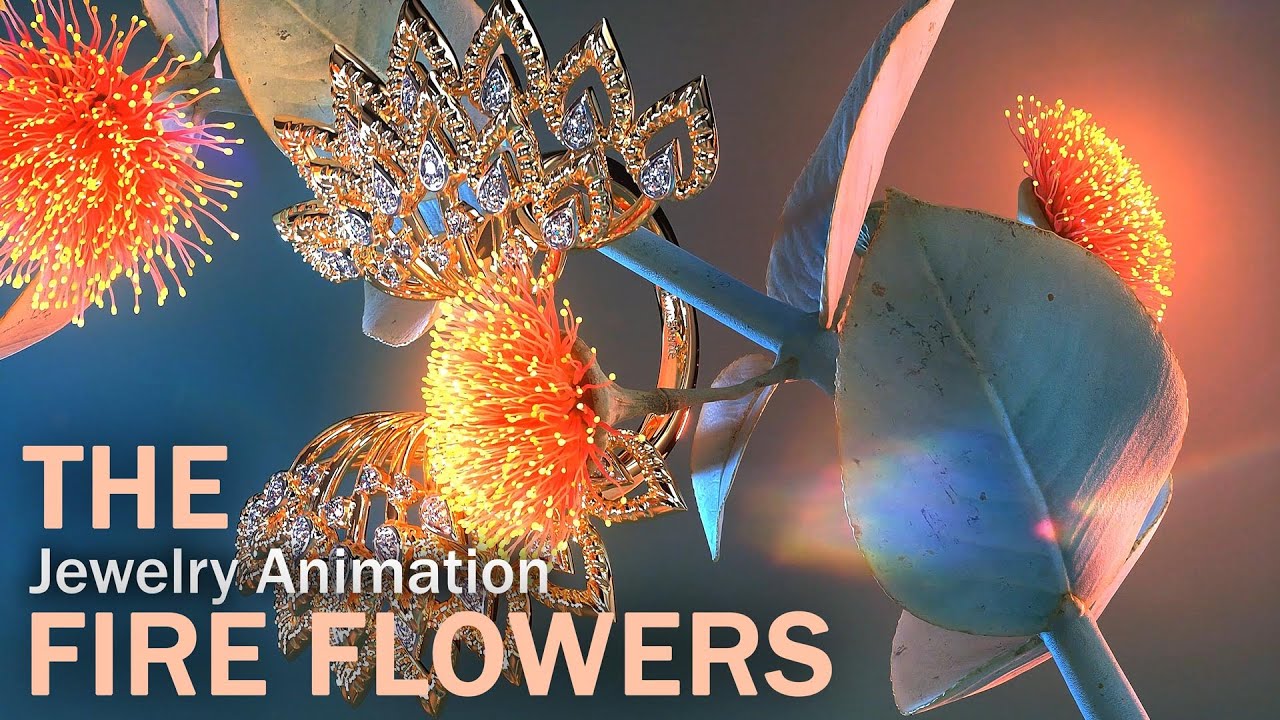 Fire 🔥 Flowers Jewelry Visualization Render YouTube