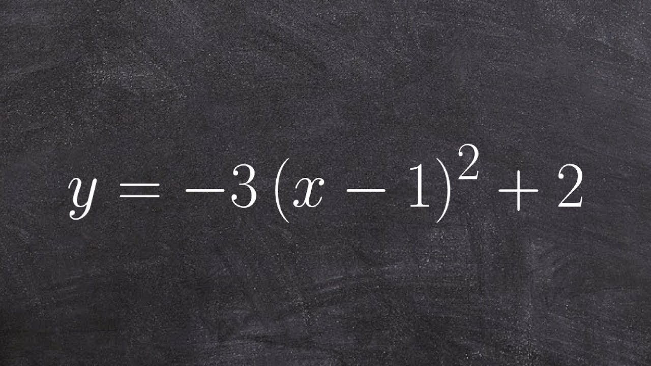 Graphing a quadratic equation using transformations - YouTube