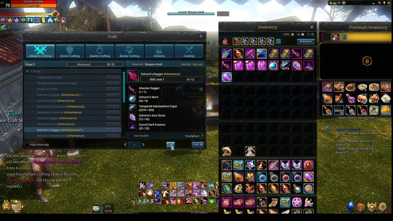 Riders of Icarus Zelnaris Dagger Craft, thx LadyRiot for the recipe !