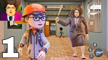 Scare Scary Bad Teacher - Spooky & Scary Games Level 1- 5  Gameplay Walkthrough Part 1