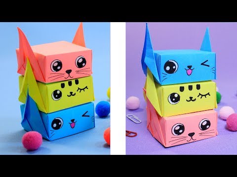 Оригами видео котик