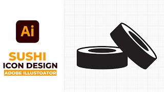 How to Design Sushi Icon in adobe illustrator Tutorial How to Design Sushi Icon in adobe illustrator Tutorial