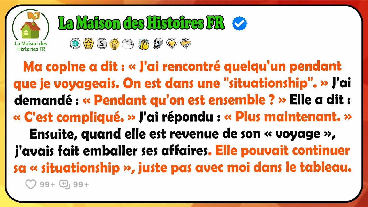 « J’ai rencontré quelqu’un ici. Je crois qu’on est dans une situation chip. » C’est ma copine, Chloé, en appel vidéo, un coucher de soleil derrière elle. Moi, je coupais des légumes pour le dîner....