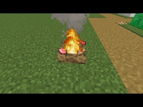 Minecraft 1.14:How To Cook Food With A Campfire - Youtube