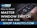 How to Replace Master Power Window Switch 2015-16 Ram 1500