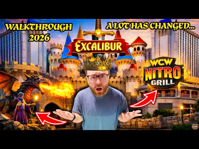 Full Excalibur Hotel Walkthrough — What's New & What's Old - YouTube