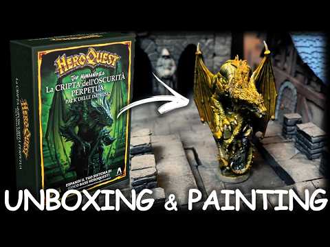 UNBOXING HeroQuest: The CRYPT of PERPETUAL DARKNESS! ⚔️ + Painting the VENOM Miniature!