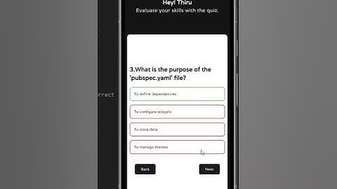 A simple quiz App made in Flutter 🧑🏻‍💻📱 #flutterwidgets #flutter #flutteruidesign #uidesign