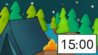 15 Minute Camping Classroom Timer with 2 Minute Clean Up