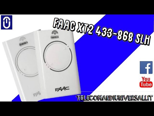 Télécommande Faac XT2 868SLHLR fréquence 868 Mhz 2 canaux No..