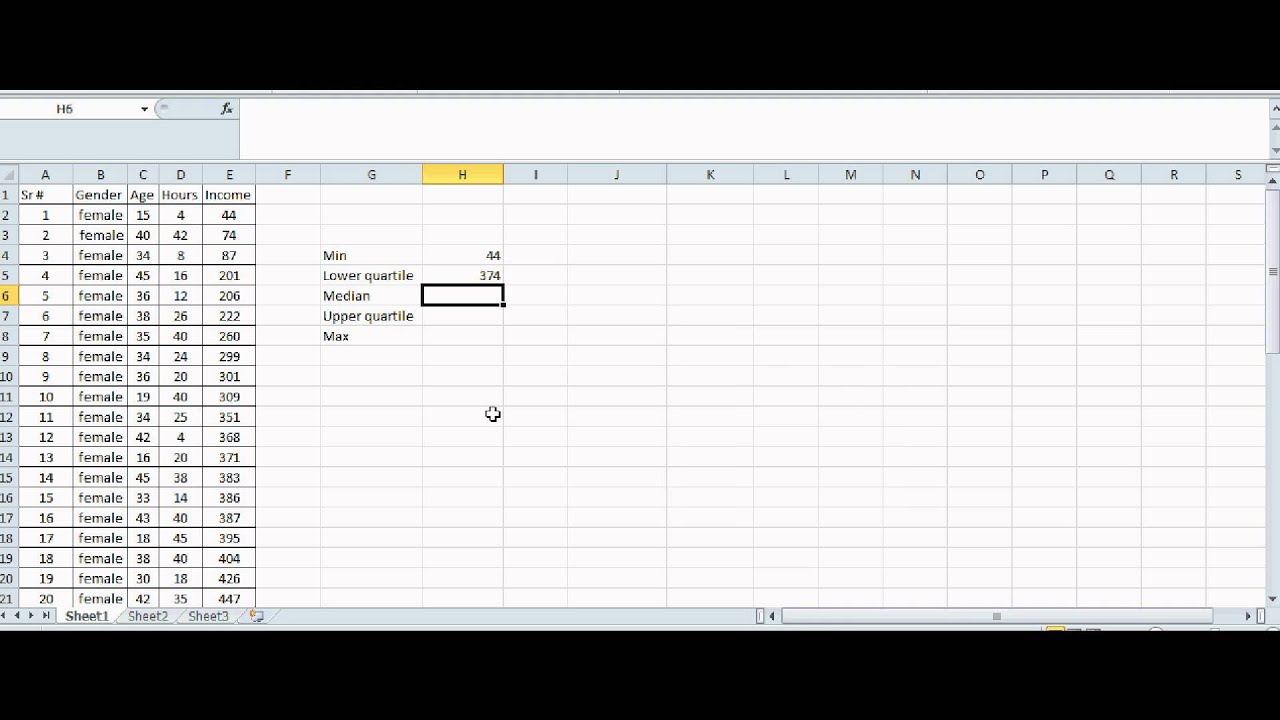 Finding 5 Number Summary Statistics Using Excel YouTube finding-5-number-summary-statistics-using-excel-youtube