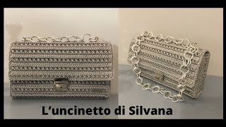 Tutorial: Borsa/ Pochette all'uncinetto realizzata su rete canvas *L'uncinetto di Silvana*