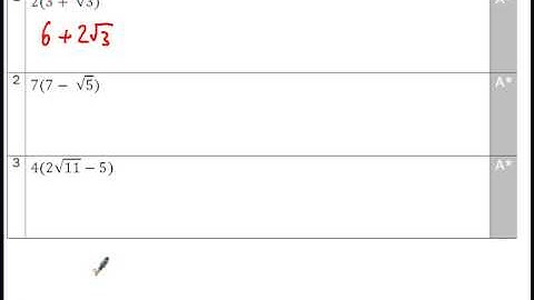 Multiplying a single bracket with surds