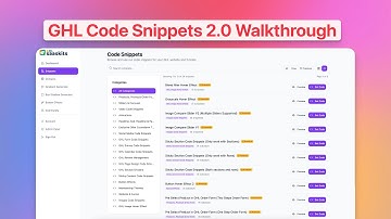 GHL Code Snippets 2.0 Walkthrough (How to use the new code snippets library)