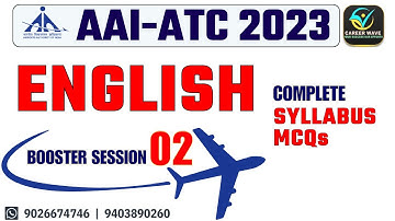 BOOSTER SESSION- 02 | ENGLISH | COMPLETE SYLLABUS MCQs | AAI JE ATC BEST COURSES
