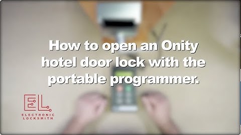 How to open an Onity hotel door lock with the portable programmer