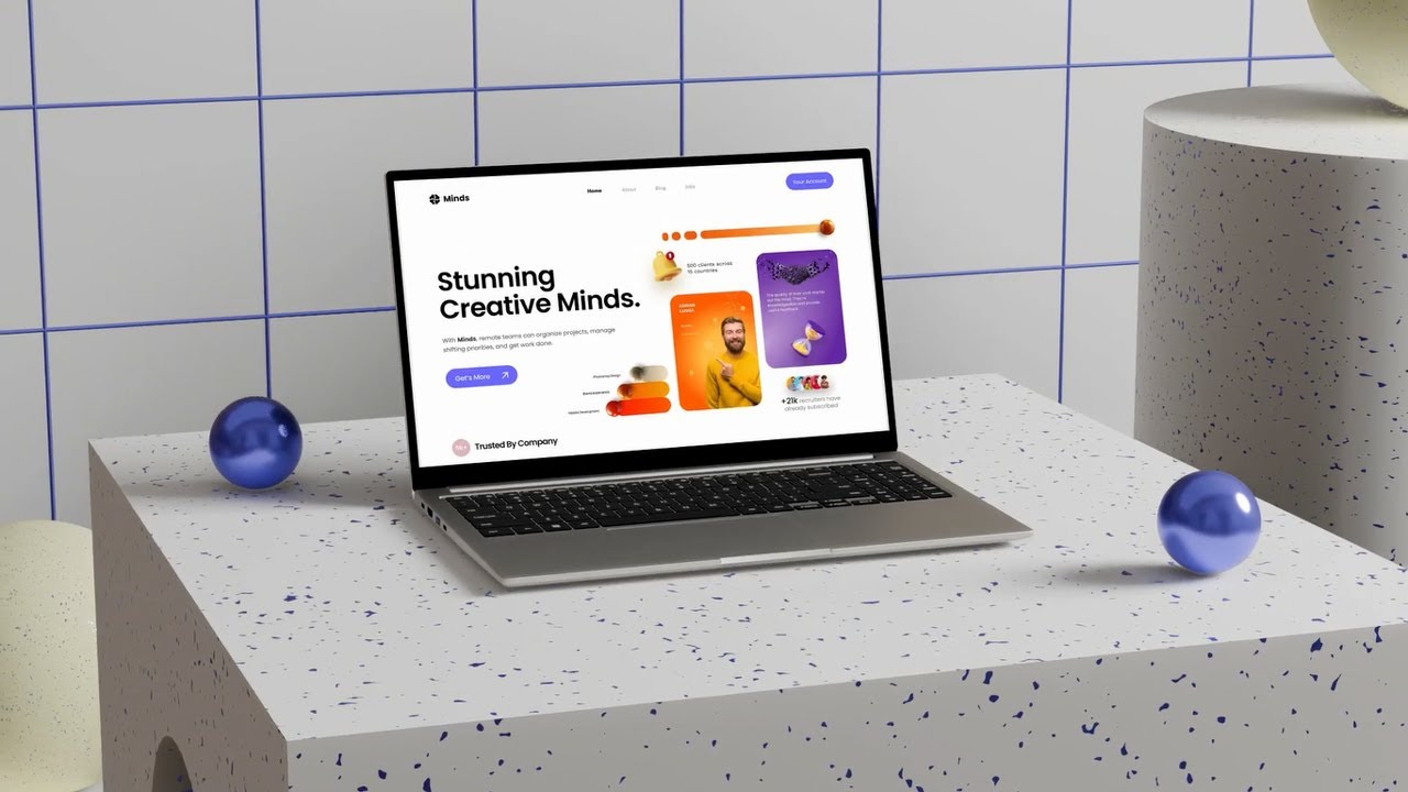 Aesthetic Laptop Mockup Animation Video Templates