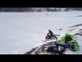 Snowmobile Jump at the Sand Dunes in Gay, MI (The UP)