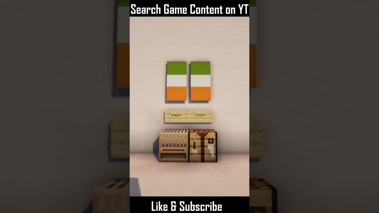 how-to-build-ireland-flag-banner-in-minecraft-1-19-shorts-banner