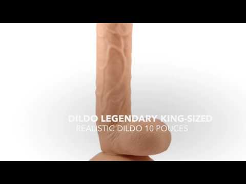 Фалоімітатор 26 см реалістичний з присоскою фістинг Legendary King Sized Realistic Dildo, видео 1
