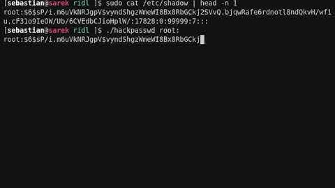 RIDL leaking root password hash