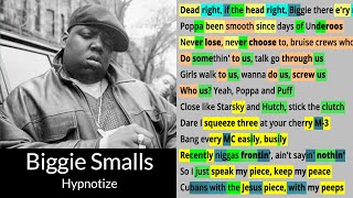 The Notorious B.I.G. - Hypnotize - Rhyme Check lyric video