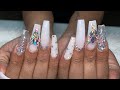 Watch Me Do Nails | Acrylic Nails Tutorial | Long Coffin Nails