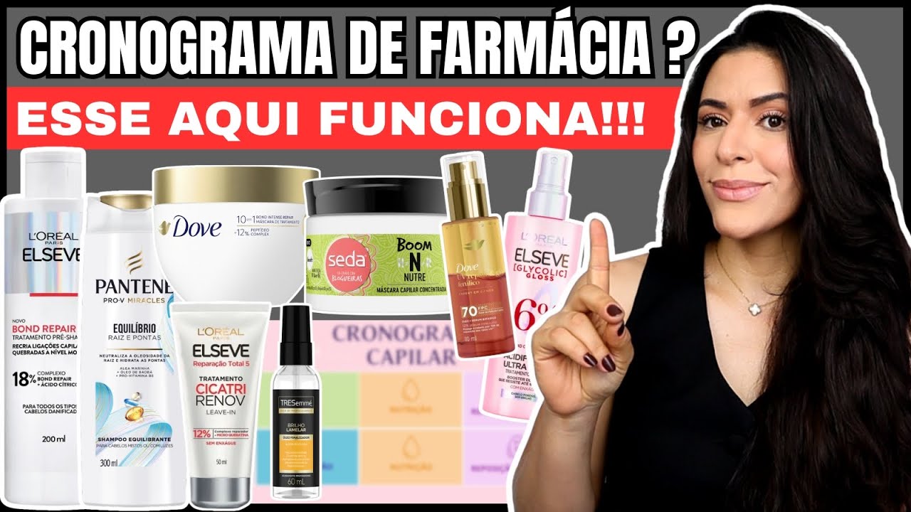 CRONOGRAMA CAPILAR COM PRODUTOS DE FARMÁCIA: Comece a cuidar do cabelo em casa hoje!