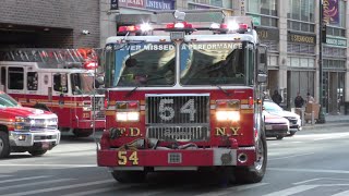 EVERYONE GOES! FDNY Engine 54, Ladder 4 & Battalion 9 Respond to a Gas Leak
