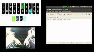 Demonstration of Plover with Qwerty Keyboard