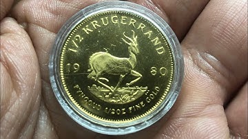 Testing 1/2 oz Gold Krugerrand coin various ways including ultrasound thickness gauge
