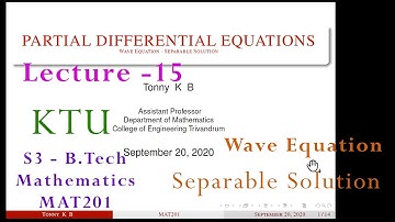 Wave equation | Separable Solution | PDE-15