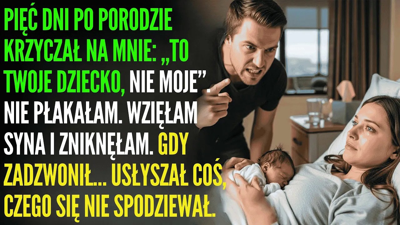 Piątego dnia po porodzie mąż powiedział mi: „Kto sprowadza dziecko na świat, ten musi je wychować”. Leżałam w szpitalnym łóżku, blizna po cesarskim cięciu wciąż paliła, a on stał nade mną z...
