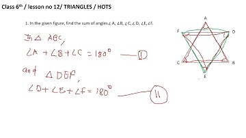 class 6th maths chapter 12 triangles HOTS