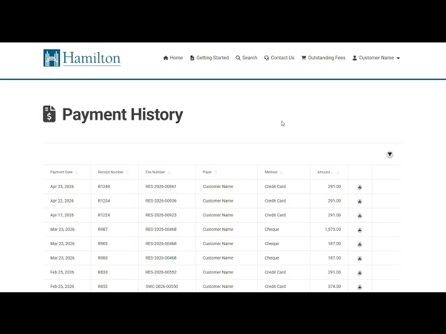 Watch Permitting & Inspections: Accessing Payment History on YouTube.