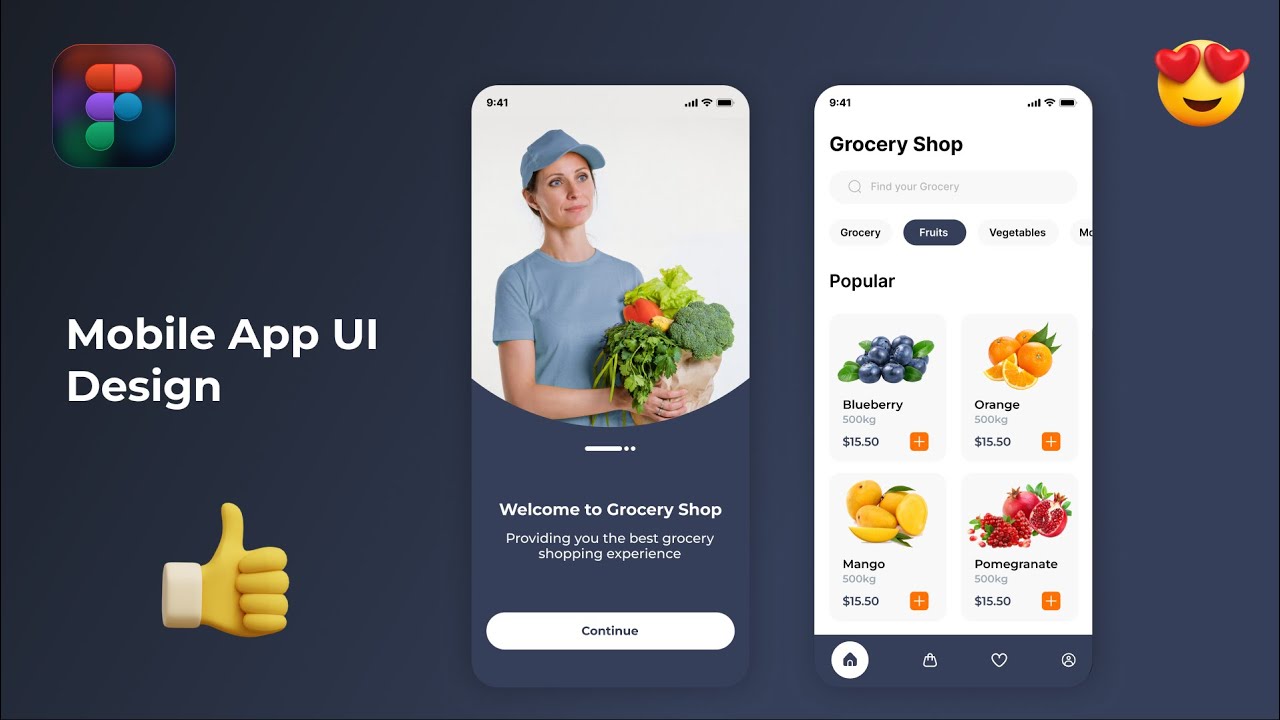 Mobile App Figma Design Tutorial | Mobile App Design UI UX with ...