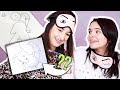 WAS IST DAS?? - wir malen BLIND! - Blindfolded Drawing Challenge - unlikely