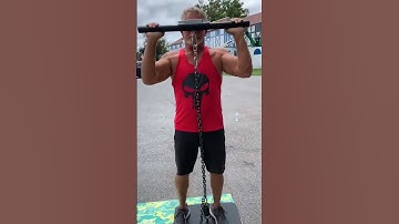 Oldest form of strength training pt.6 😳 #arms #ohp #isochain #strength