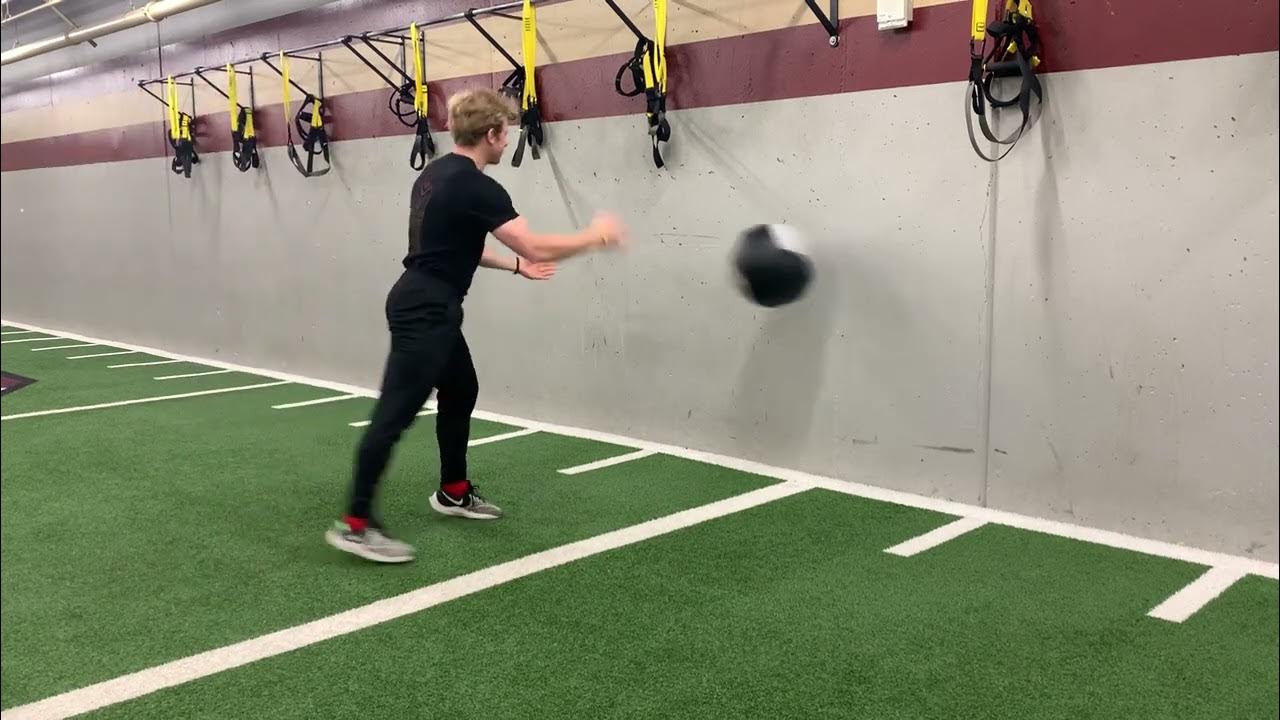 180 Med Ball Rotational Toss YouTube
