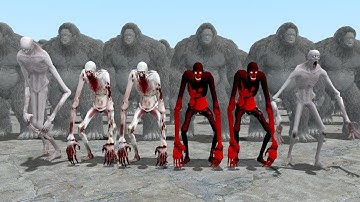 100 SCP 096 VS 100 SCP 1000!!! Garrys Mod Sandbox