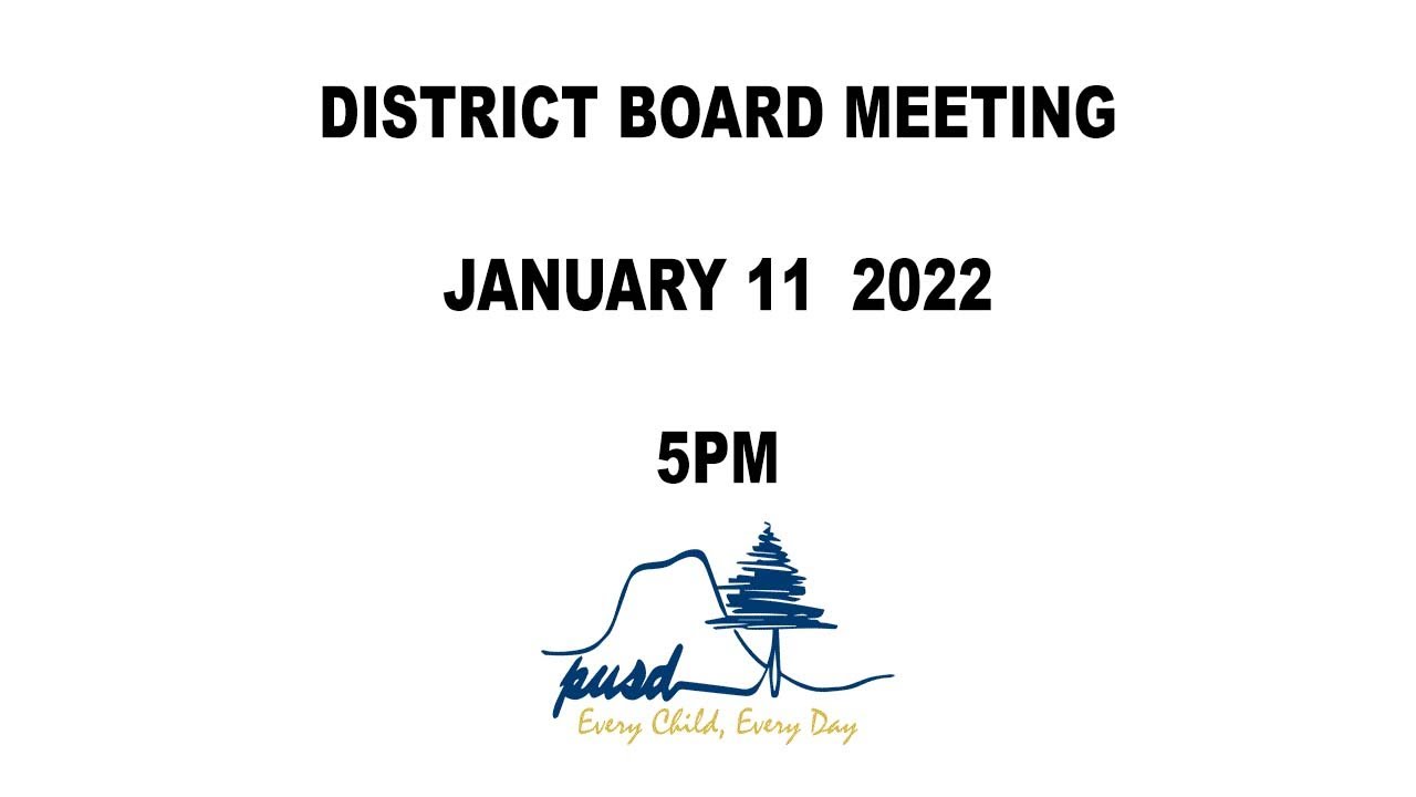 PUSD Board Meeting - January 2022 - YouTube