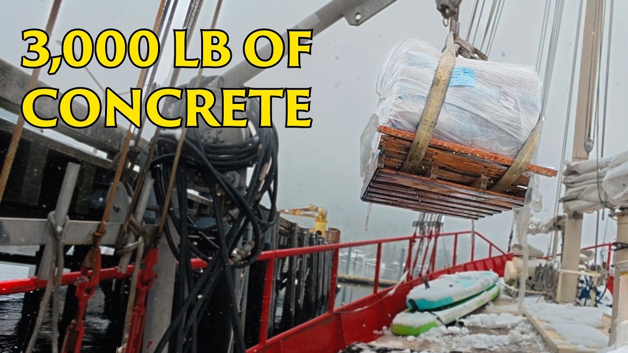 This Is What It Takes to Work in Remote Alaska | 3,000 lbs of Concrete by Boat